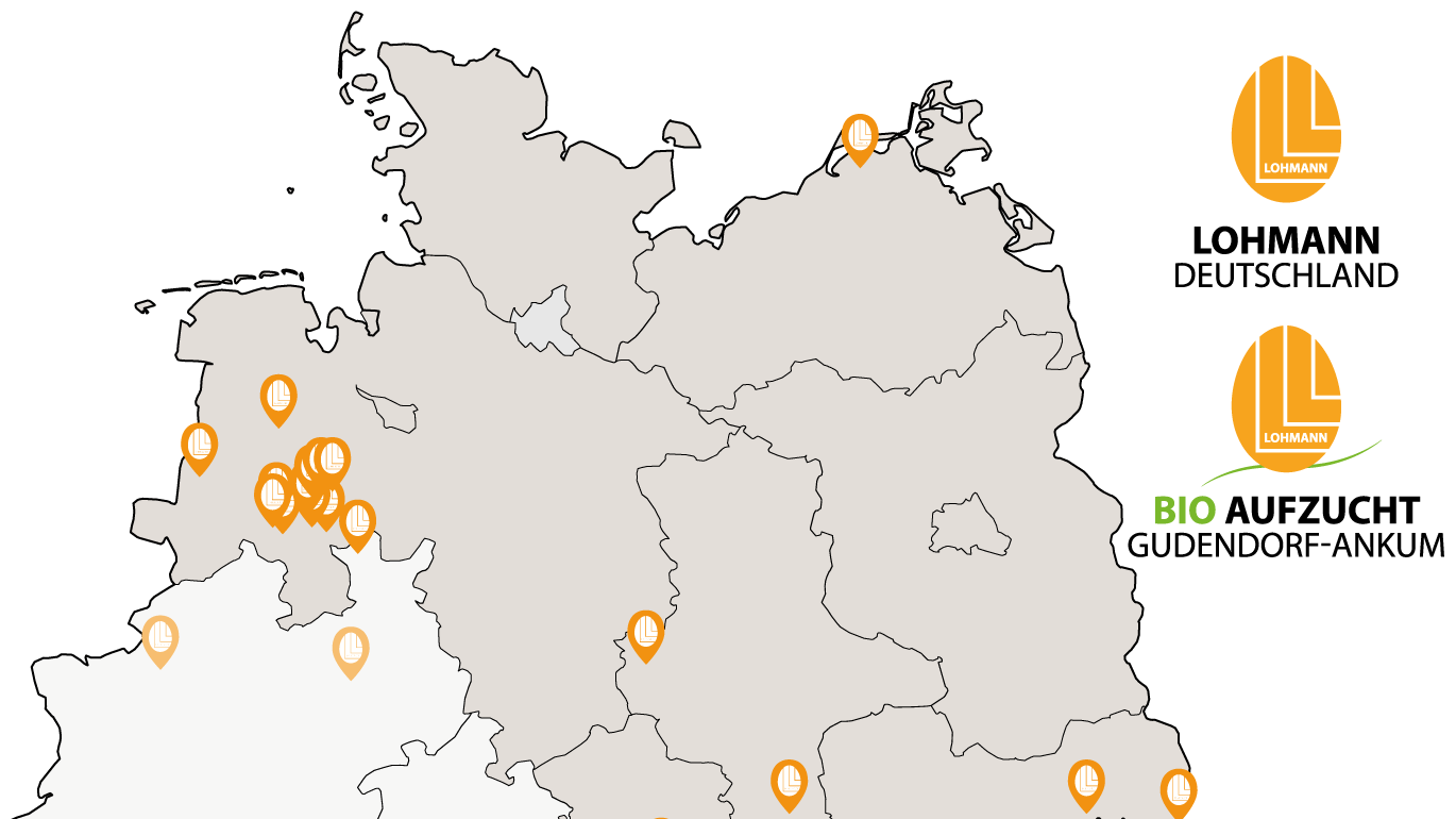 Die Standorte von Lohmann Deutschland und BIO Aufzucht Gudendorf-Ankum